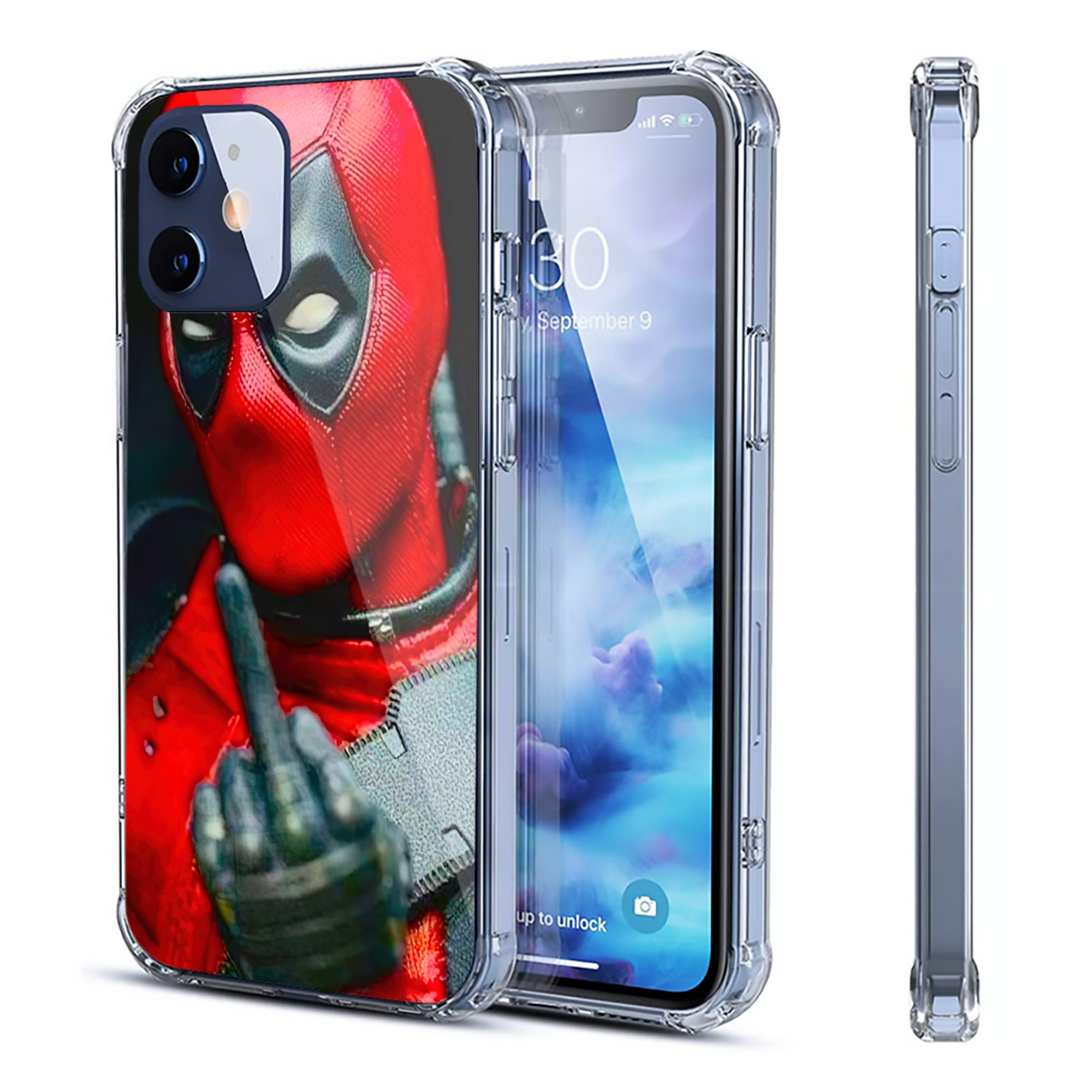 （画像用） Deadpool デッドプール 【iPhone 12シリーズ対応】透明スマホケース（クリアソフトケース）